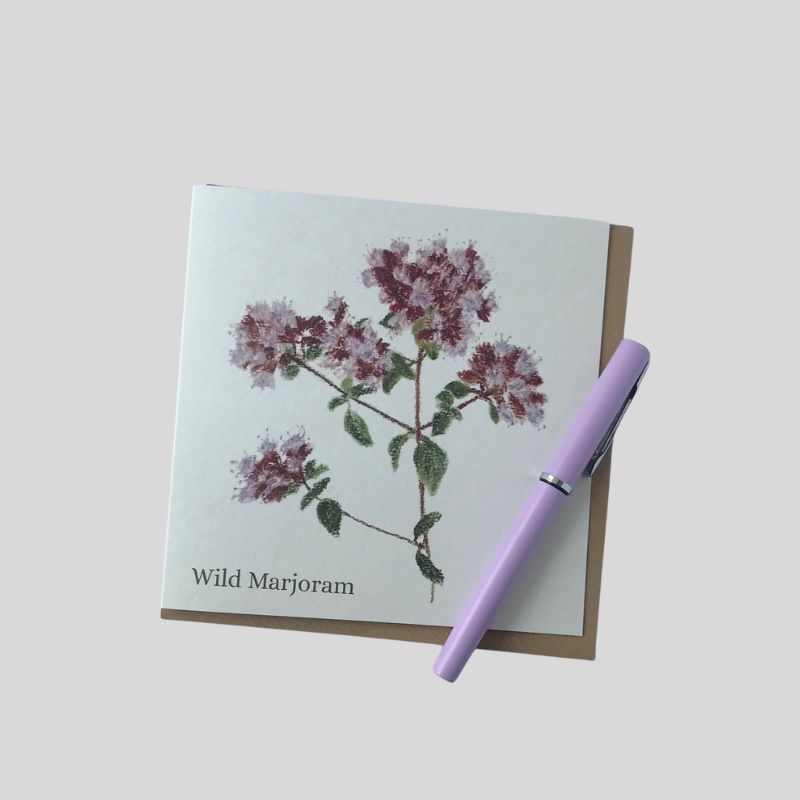 Wild Marjoram Greetings Card