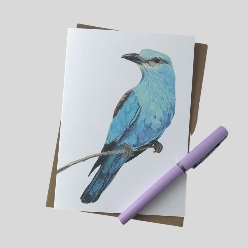 Roller Bird Greetings Card
