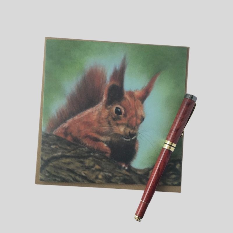 Red Squirrel Greetings Card