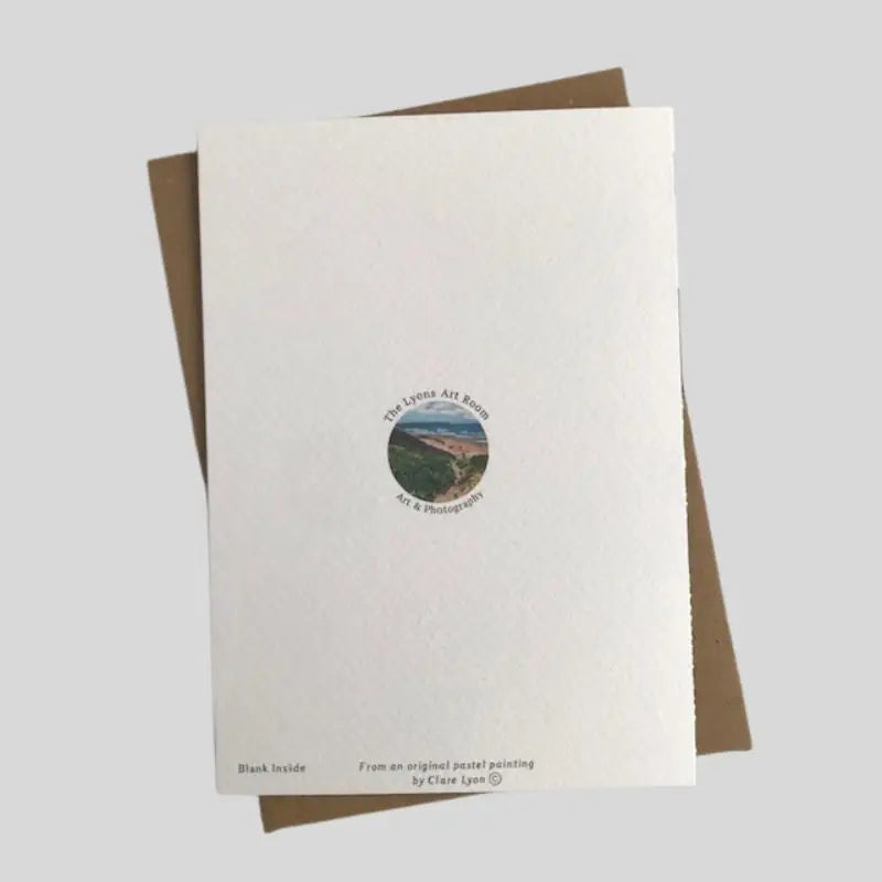 back of Coastal Path Greetings Card