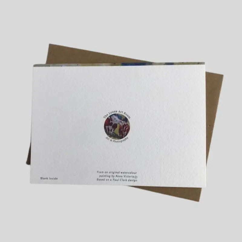 back of Cow & Calf Greetings Card