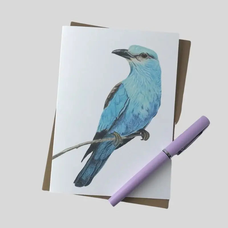 Roller Bird Greetings Card