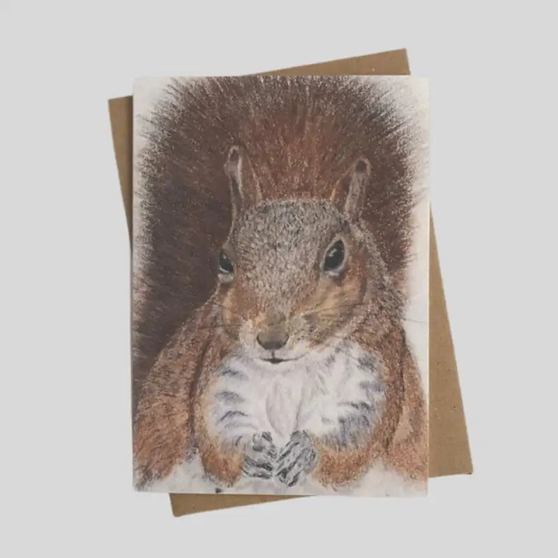 Pastel Squirrel Greetings Card