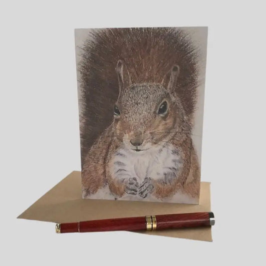 Pastel Squirrel Greetings Card