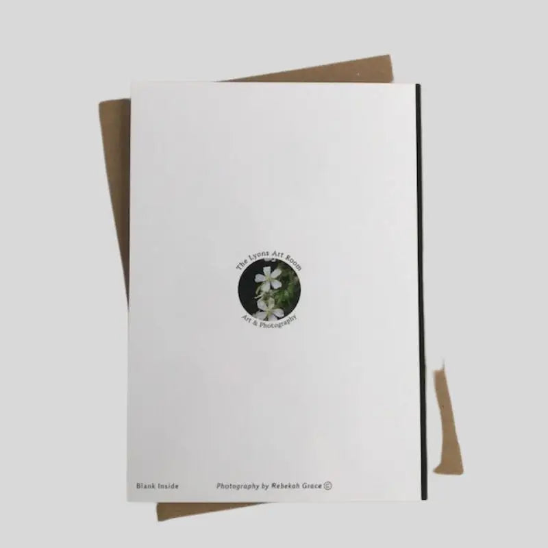 back of Wild Rose Greetings Card